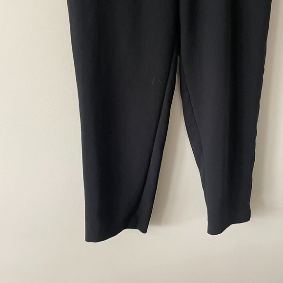 WILFRED Tie Front Straight Leg Pants Black Crepe Womens 12 - Picture 5 of 7
